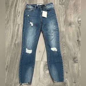 Classic Distressed Denim Skinny Jeans